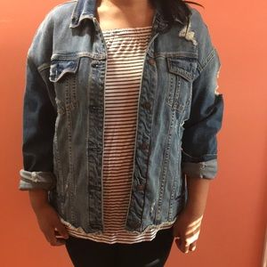 Hollister destroyed jean jacket